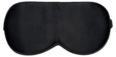 Image de Masque de sommeil, 100% soie de mûrier, bandeau réglable, noir