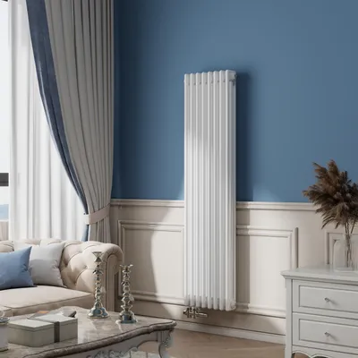 Produktbild von AICA Traditioneller Vertikal Heizkörper 1500×380mm 3 Säulen 1289W Gusseisen-Stil für Wohnräume Weiß