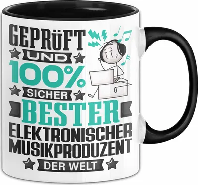Produktbild von ElektronischerMusikproduzent Geschenk Lustiger Spruch für ElektronischerMusikproduzent Geschenkidee Bester ElektronischerMusikproduzent Der Welt (Schwarz)