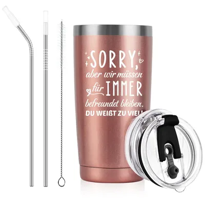 Thermosbecher Edelstahl 600 ml doppelwandig vakuumisoliert mit Deckel