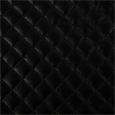 Produktbild von Steppstoff Meterware Metallic Schwarz Rautensteppung 140cm