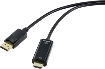 Produktbild von Renkforce DisplayPort / HDMI Adapterkabel DisplayPort Stecker, HDMI-A Stecker 2.00 m Schwarz RF-5179188 DisplayPort-Kab