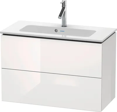 Produktbild von Waschtischunterbau L-CUBE Compact 550x820x391mm weiß supermatt weiß supermatt