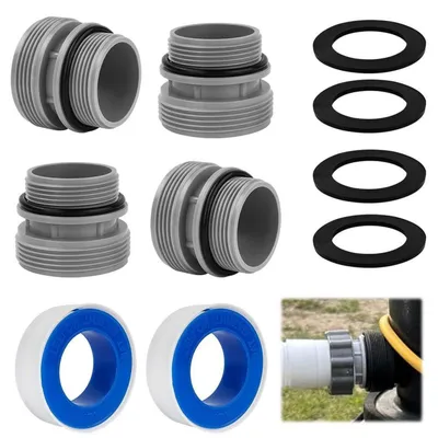 Immagine prodotto di Set di 4 adattatori per tubi da piscina, da 40 mm a 1 1/2 pollici, colore verde, per pompa per piscina