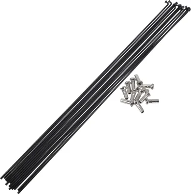 Produktbild von Fahrradspeichen 14G 285mm Länge Fahrradrad Speichen 304 Edelstahl Schwarz 1 Satz