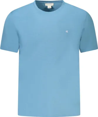 Produktbild von Herren Blau Kurzarm T-Shirt mit Stickerei und Rundhalsausschnitt