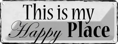 Produktbild von vianmo Blechschild 10x27 cm this is my Happy Place Dekoration