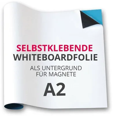 Produktbild von Weißes Magnetisch Whiteboard Folie DIN A2 flexibel beschreibbar
