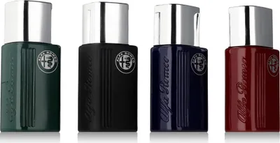 Produktbild von Alfa Romeo Mini-Geschenkset Grünes Eau de Toilette, 15 ml + Schwarzes Eau de Toilette, 15 ml + Blaues Eau de Toilette, 15 ml + Rotes Eau de Toilette, 15 ml
