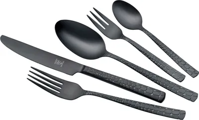 Produktbild von Besteck-Set - Schwarz matt - Edelstahl 18/10 - für 6 Personen