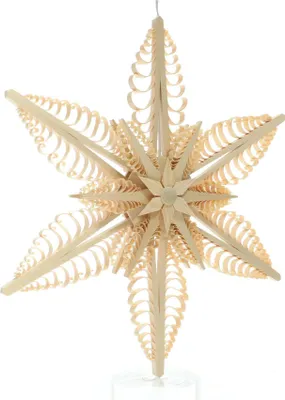 Immagine prodotto di Decorazione per finestre a forma di stella spagnola, con illuminazione interna e due stelle (su entrambi i lati). Dimensioni: 40x40x6 cm. Nuovo