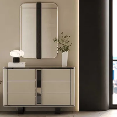 Obrázek produktu pro Elegantní toaletní stolek se zrcadlem a stylovým designem pro váš interiér