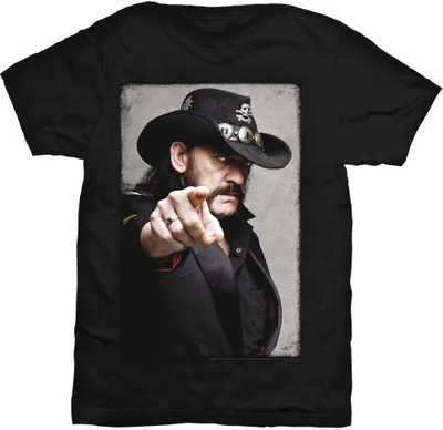 Obrázok produktu pre Lemmy Kilmister Pointing Photo Black L Tričko