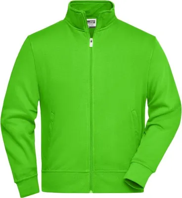 Produktbild von Sweat-Jacke mit Stehkragen und Reißverschluss lime-green, Gr. M