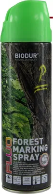 Produktbild von Biodur | Sprühlack - Grün - 500ml, Sprühfarbe, Fluoreszierend - Forstmarkierungsspray, Bergwerken, Topographie, für Holz