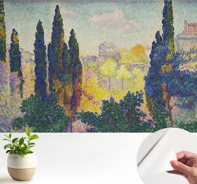 Obrázek produktu pro Samolepicí fototapeta – 104 x 70 cm – tapeta – nástěnná tapeta – nástěnné malby – samolepicí fólie – dekorativní fólie – tapetová fólie – stěna – dekorace – obývací pokoj – impresionistické krajiny