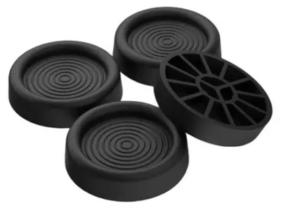 Productafbeelding van Meliconi 656167, Trillingsdempende mat, universeel, rubber, zwart, 4 stuks, 46 mm