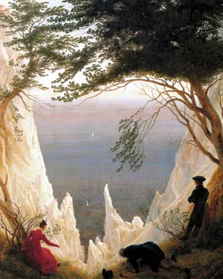 Produktbild von Caspar David Friedrich Kunstdruck Bild - Die Kreidefelsen Auf Rügen, 1818 (50 x 40 cm)