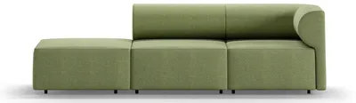 Produktbild von Casa Padrino Luxus Sofa Rechte Seite Grün 270 cm - Modulares Wohnzimmer Sofa - Luxus Wohnzimmer Möbel