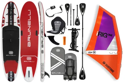 Immagine prodotto di BRUNELLI 10.8 Tavola da windsurf e SUP gonfiabile Set da Stand Up Paddle con vela iRIG M