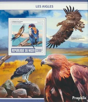 Produktbild von Briefmarken Niger 2017 Mi Block 708 (kompl. Ausg.) postfrisch Adler