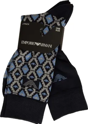 Immagine prodotto di Calze uomo EMPORIO ARMANI 2 paia di calze corte calzini cotone articolo 302302 4F274, OS-SIZE-S/L-MEX CH/G-EU 39/46-UK 5/12-USA 6.5/13.5, Cotone 78%,Poliammide 20%,Spandex 2%