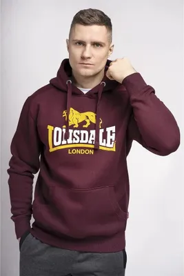 Obrázok produktu pre Pánska mikina s kapucňou regular fit THURNING Oxblood L Lonsdale