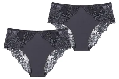 Produktbild von Triumph Damen Maxislip 2-Pack Wild Peony Florale - PEBBLE GREY - Größe 40