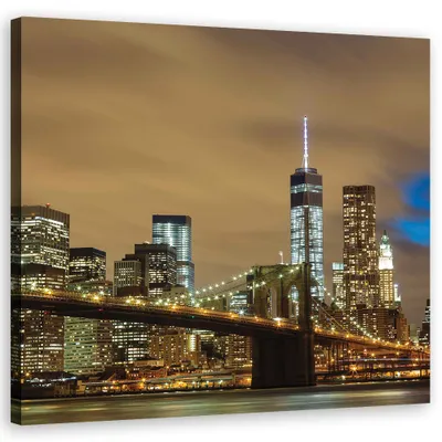 Produktbild von Leinwandbild städte und architektur - beige 30x30 cm Feeby beige wandbild bereit zum aufhängen