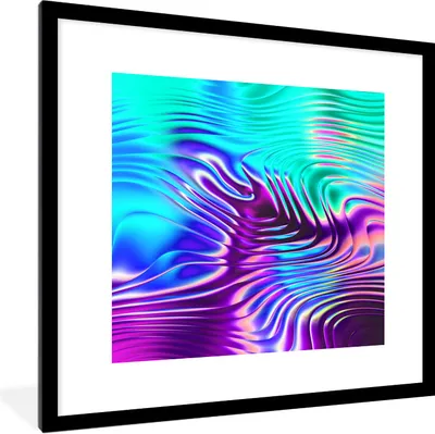 Produktbild von MuchoWow® Gerahmtes Poster Kunst - Golf - Psychedelisch 40x40 cm - Poster mit Schwarzem Bilderrahmen Wandposter Rahmen Foto Bilder - Poster - Plakat im Rahmen