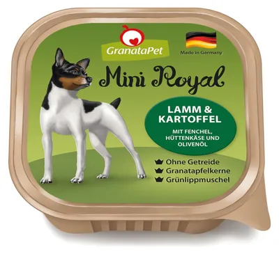 Productafbeelding van GranataPet Mini Royal Lam en Aardappel, natvoer voor honden, hondenvoer zonder toegevoegde G