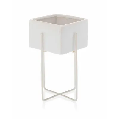 Immagine prodotto di Vaso da fiori Howhomely Mzu Bianco 21 cm