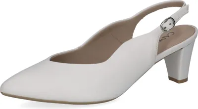 Produktbild von Caprice Damen Pumps aus Leder mit Slingback und spitzer Form 9-29603-44, Größe:37.5 EU, Farbe:Weiß