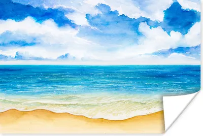 Produktbild von MuchoWow® Poster Strand - Meer - Himmel 30x20 cm - Plakate - Print