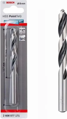 Produktbild von Bosch  Professionel HSS- PointTeQ Ø 8 x 75 x 117 mm Metallbohrer