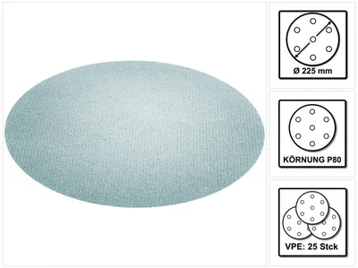 Productafbeelding van Festool netschuurpapierSTF D225 P80 Granat Net/25 225 mm / 25 st.( 203312 )