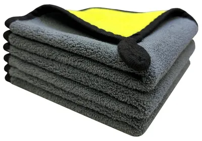 Productafbeelding van Set van 3 microvezeldoeken voor auto-onderhoud, afmetingen 30x30 cm, kleur: geel