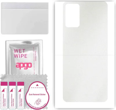 Produktbild von apgo Rückseite Schutzfolie, Skin, kompatibel mit Infinix Note 10 Pro, Hinten Displayschutzfolie aus Vinylfolie, kratzfest, einfache Montage - Matt Transparent