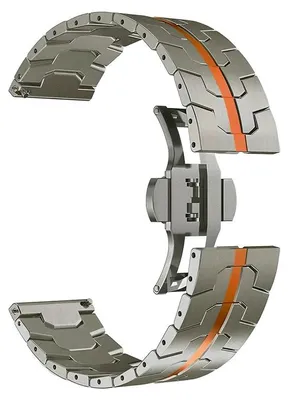 Zdjęcie produktu dla Bransoleta do zegarka - Huawei Watch GT2/GT2e/GT2 Pro 46 mm - stal nierdzewna - zapięcie motylkowe - kolor: pomarańczowy tytan