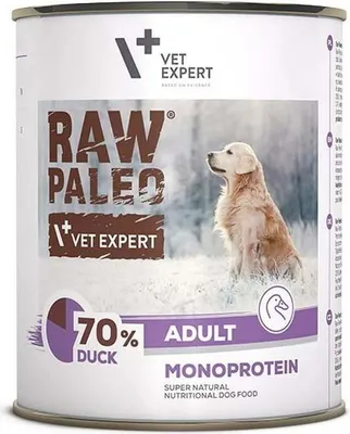 Produktbild von RAW PALEO Adult Monoprotein Duck – Nassfutter für Hunde – 800 g