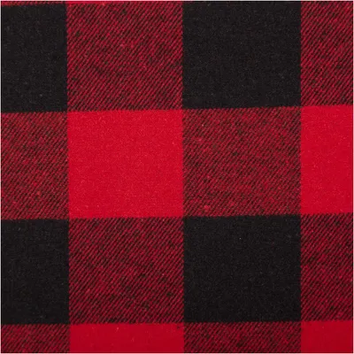 Produktbild von Twill Stoff Meterware Baumwollstoff Karo rot schwarz 145cm
