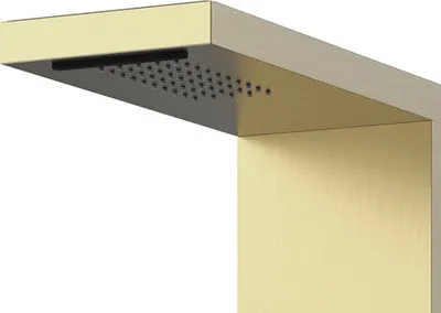 Immagine prodotto di Set doccia Marwell rubinetto doccia Essenza oro 125x20 cm - doccia a pioggia - doccetta con flessibile