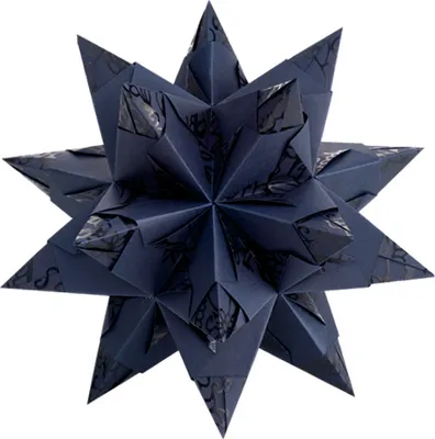 Immagine prodotto di Folia Bascetta Star Christmas Star 3D Origamaster Folding Leaves Craft Kit, Dimensione: 95x95 mm; Colore: Indian Dream Blue