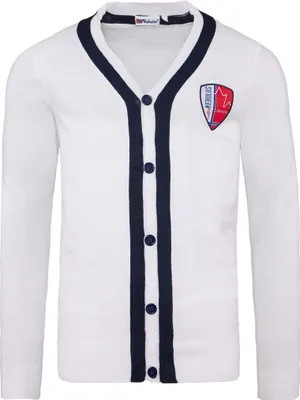 Zdjęcie produktu dla Nebulus Cardigan FARO men, kardigan z dekoltem V, kardigan, P738 - Men, biały, XL