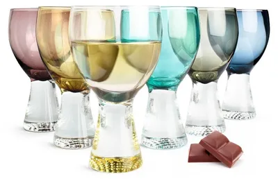 Immagine prodotto di Set di 6 bicchieri da vino colorati - capacità 350 ml