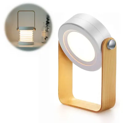 LED-Tischlampe klappbar, 3 Helligkeitsstufen, USB, Warmweiß