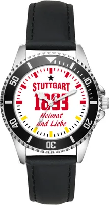 Produktbild von KIESENBERG Herrenuhr Armbanduhr Stuttgart Geschenk Artikel Idee Fan Analog Quartz Uhr L-6045