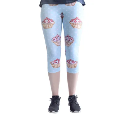 Produktbild von cosey - bedruckte bunte Capri-Leggins (Einheitsgröße) - Design Cupcake