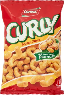 Produktbild von Lorenz Curly Peanut Classic Klassische Erdnüsse Salziger Snack mit Frischen Erdnüssen 60g Beutel Perfekter Aperitif-Snack