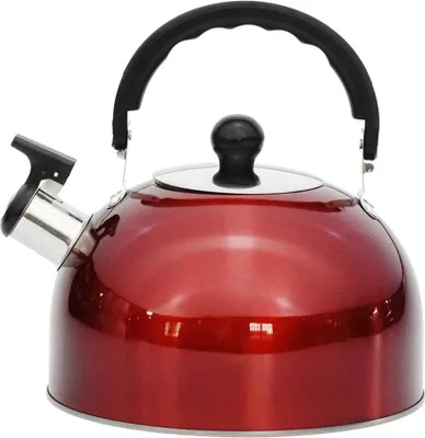 Produktbild von Campingkessel, 3L, Edelstahl, Rot, Leicht, Mit Pfeife, Für Wandern, Grillen, Outdoor
